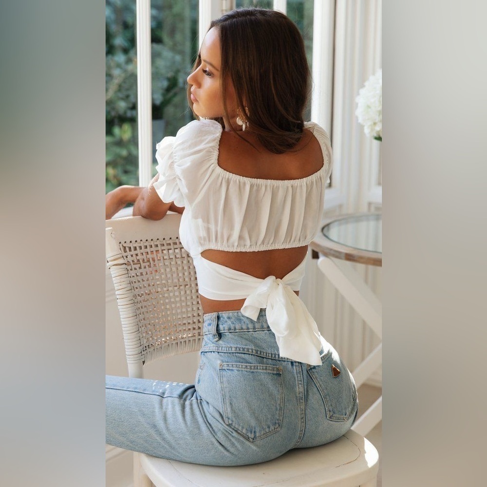 Blanco Blue Cotton Midriff Top Size XL